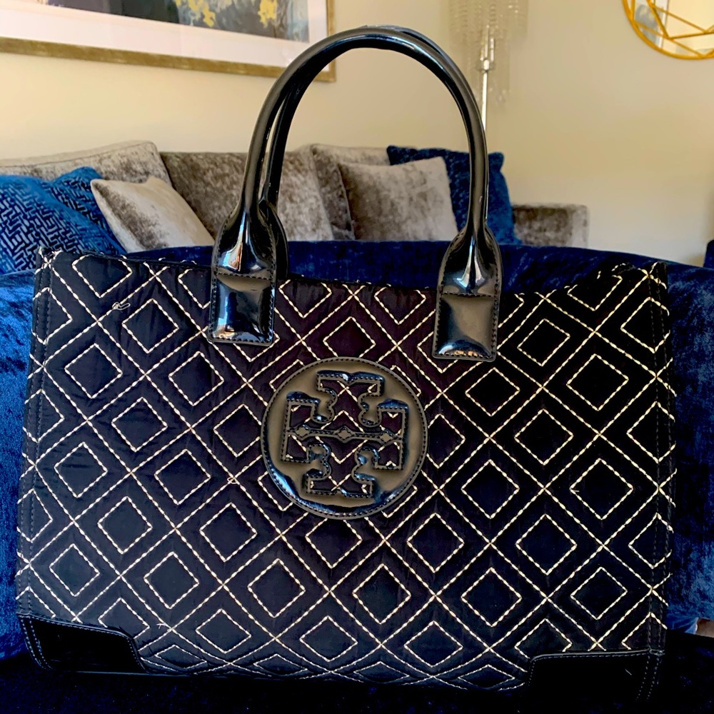 Tory Burch Ella Quilted NylonTote Bag